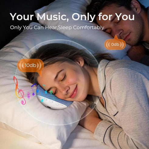 heetipuk 2026 Pillow Speaker,Bluetooth Pillow Speakers for Sleeping,Ultra-Thin Under Pillow Speakers with White Noise