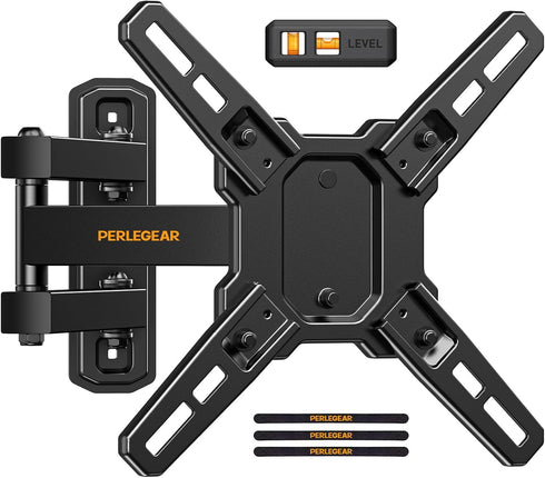 Perlegear Full Motion TV Wall Mount for 13-42 inch Flat or Curved TVs, Max VESA 200x200mm, PGSF6