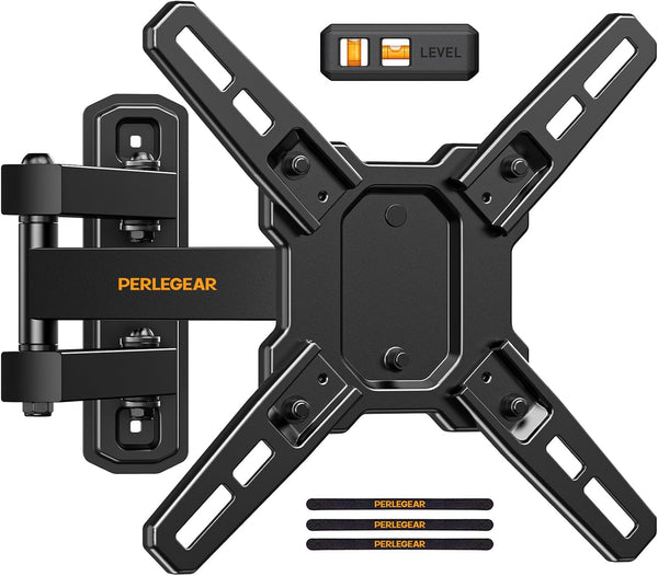 Perlegear Full Motion TV Wall Mount for 13-42 inch Flat or Curved TVs, Max VESA 200x200mm, PGSF6