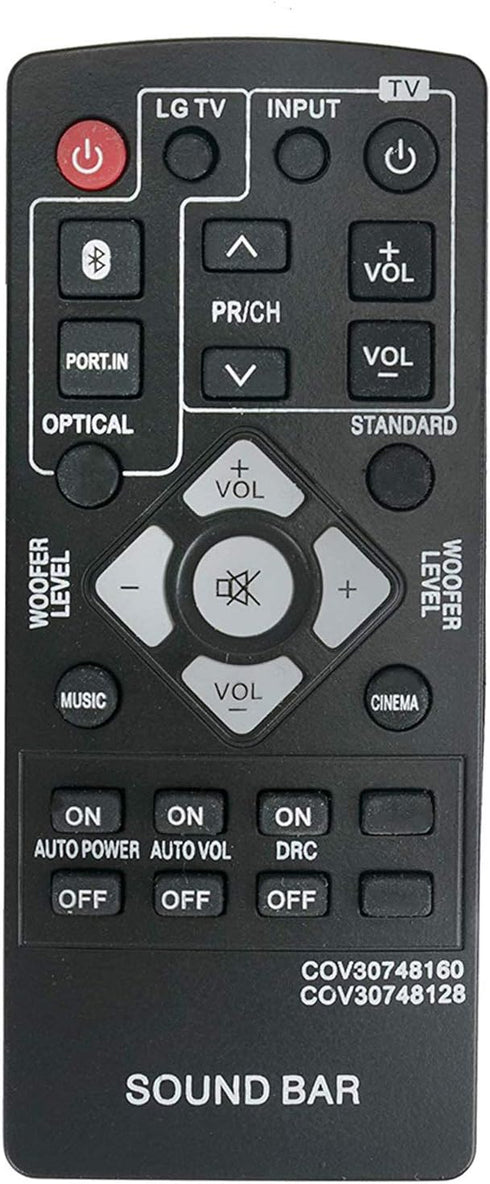 New 2-in-1 Remote Control COV30748160 COV30748128 Compatible with LG 2.1 Channel Sound Bar NB2540