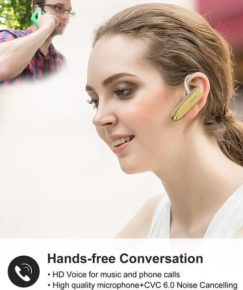 New bee Bluetooth Earpiece V5.0 Wireless Handsfree Headset with Microphone for iPhone Android