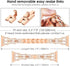 Wingle Rose Gold Apple Watch Bands 45mm for Women - iWatch Series 8 7 Butterfly Diamond Bracelet with Bling Screen