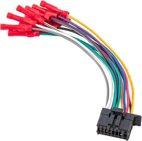 RED WOLF 16-Pin Radio Stereo Wiring Harness Compatible with Aftermarket Pioneer Radio