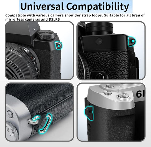 KONXISA Material,100cm Universal Camera Strap, Camera Neck Shoulder Strap with Nylon Vintage Climbing Rope for DSLR