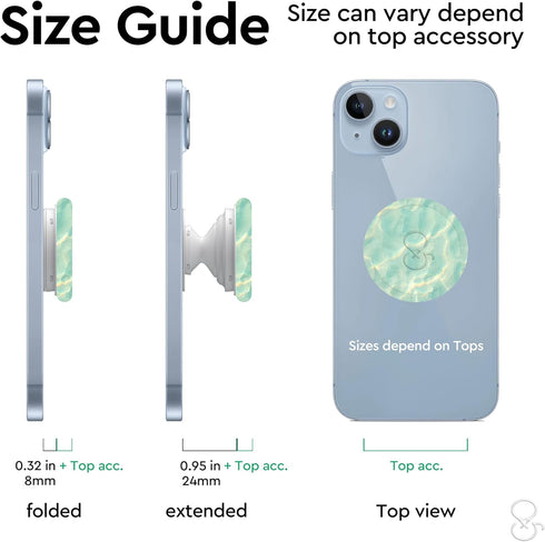 Cheerful Smiley Flower Phone Grip, Bright Expandable Collapsible, Comfortable Touch, Secure Grip, White