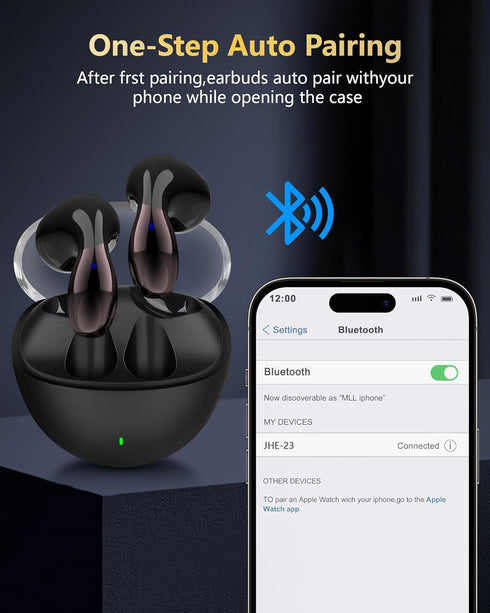 Wireless Earbuds, 5.3 Headphones with 40Hrs Playtime, Waterproof Stereo in-Ear Earphones for iPhone Android