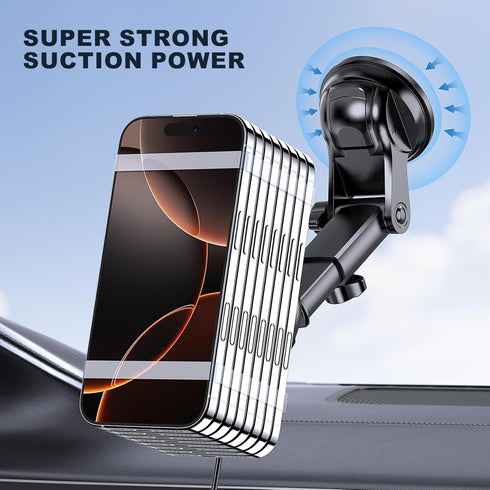 MOKPR 17 16 15 14 13 12 Only for iPhone Magsafe Car Mount Charger, Magnetic Phone Holder for Your Car Charger Dash