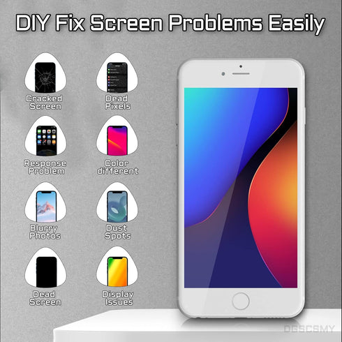 for iPhone 8 / SE 2020 Screen Replacement, White LCD Display 3D Touch Digitizer Full Assembly with Repair Tools