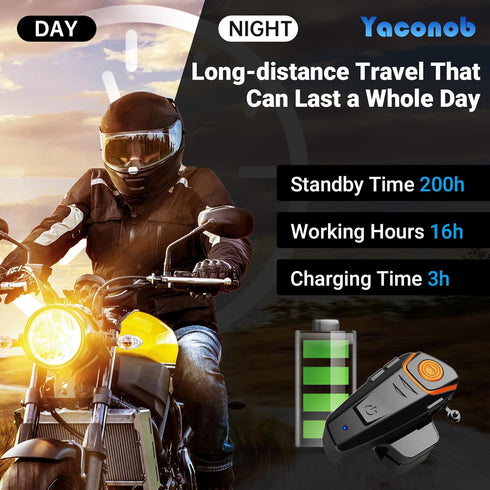 Helmet Bluetooth Headset Bt-S2ns, 1000m Helmet Communication System, 1 Pack, Connect Up to 3 People, 2 People Talk at