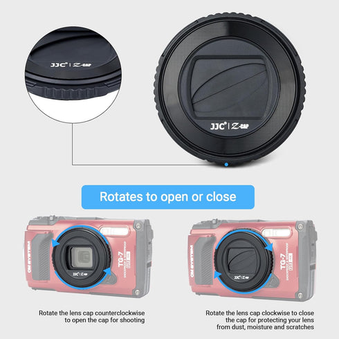 Lens Protector Cover for Olympus TG-7 TG-6 TG-5 TG-4 TG-3 TG-2 TG-1 Camera, Rotating Lens Cap, Replaces Olympus LB-T01