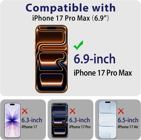 Yutonsu 2 Pack 17 6.9 Inch, 9H Tempered Glass Screen Protector for iPhone Pro Max Hardness, Anti Scratch, Bubble Free