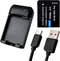 Digital Camera Battery Charger with 3.7V 700mAh NP-6L Rechargeable Lithium Battery (NP-6L Battery Charger)