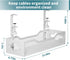 Under Desk Cable Management Tray, Litwaro Metal Cable Tray with Clamp for Desk Wire Management, No Damage to Standing