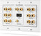 Fosmon HD8006 3-Gang 7.1 Surround Distribution Wall Plate for Home Theater, Gold Plated Copper