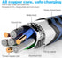 5Pack (3/3/6/6/10FT) Fast Charging 3A USB-C to USB-A Cable Rapid Charger Quick Cord Compatible Samsung Galaxy S10 S9 S8 Plus, Note 10 9 8, LG V50 V40 G8 G7(Blue) by AIOXQNL&