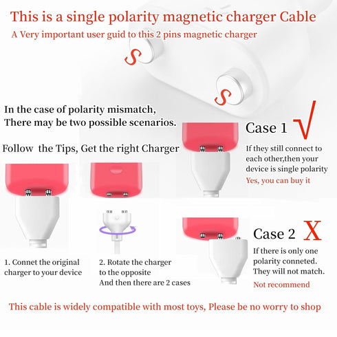 Magnetic USB DC Charger Cable for Toys, Vibes, Facial Cleanser, Electric Toothbrush, Flashlight, Juicer, Replacement