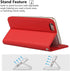 iCoverCase Genuine Leather Wallet Case Compatible with iPhone 6s Plus/6 Plus - Wrist Strap, Card Holder, Kickstand
