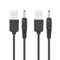 FitTurn 5V DC Power Cord USB to DC 3.5mm x 1.35mm Barrel Jack Adapter Connector Charging Cable (Black)