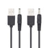 FitTurn 5V DC Power Cord USB to DC 3.5mm x 1.35mm Barrel Jack Adapter Connector Charging Cable (Black)