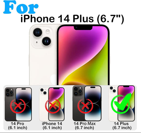Shop iPhone 14 Plus Case (6.7") - Rugged Black Cover with Kickstand, Military Grade Shockproof Protection & Belt Clip