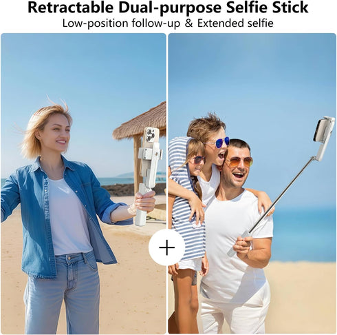yAyusi Extendable Mini Selfie Stick for iPhone, Pocket Size Portable Selfie Stick with Remote, Compact Phone Selfie