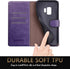 SUANPOT RFID Blocking Leather Wallet Case for Samsung Galaxy S9 5.8", Flip Folio Book Phone Case, Shockproof Cover,