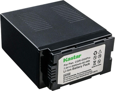 Kastar 2-Pack CGA-D54 Pro Battery Replacement for Panasonic AG-DVX100, AG-AC90PX, AJ-PX270, NV-DS50 Cameras