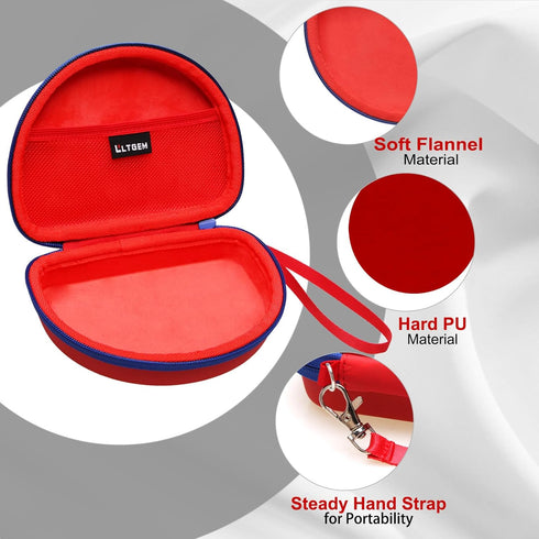 LTGEM Hard Case for JBL JR300BT, JR310BT & Sony MDR-ZX110, ZX110NC, ZX310AP Wireless Headphones - Red