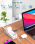 Extension Cord 15 ft - Power Strip Surge Protector with 6 AC Outlet Extender and 3 USB Ports for Home College Dorm