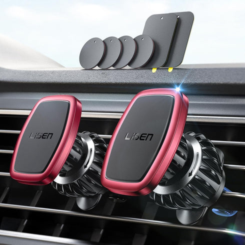 LISEN 2 Pack Magnetic Phone Holder for Your Car Mount 6 Military Magnets