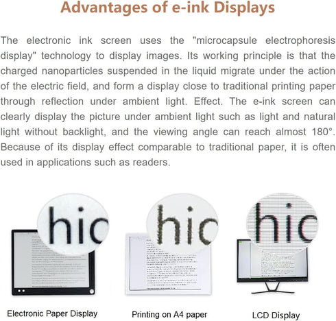 waveshare 2.13inch V4 250x122 3.3V/5V WH/2B/3B/3B+/4B, E-Ink Display HAT Version, Resolution Black White Two-Color