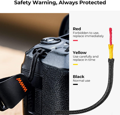 K&F Concept Adjustable Nylon Camera Wrist Strap for Photographers, Compatible with Sony Canon Nikon Fuji DSLR SLR