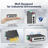 YuLinca 5 Port Mini PoE+ Industrial DIN-Rail Switch, 4 Ports PoE+ and 1 Uplink, 10/100Mbps Fast Ethernet - Unmanaged