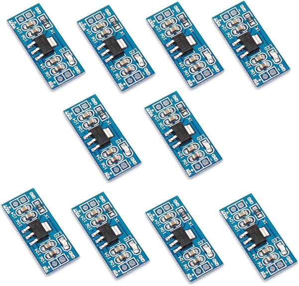 Oiyagai 10pcs AMS1117-3.3V Power Supply Module Voltage Regulator DC-DC 4.5V-7V to 3.3V