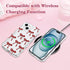 QLTYPRI 15, Bow Case for iPhone Cute Ribbon Bows Wavy Curly Frame Clear Phone Case for Girls Women, Aesthetic Bowknot