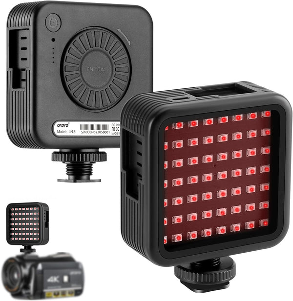 Ordro LN-5 IR Night Vision Light for Camera, Upgraded Infrared Night Light for Enhanced Night Shooting