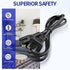 SRGTHE 6ft 4K UL Power Cable Cord Plug Compatible with TV Streaming Media Player Box