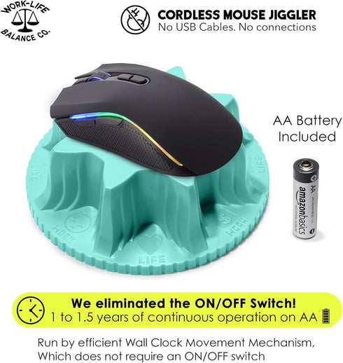 Undetectable Mechanical Mouse Jiggler Device, Keeps Mouse Moving and Computer Awake, Cordless Wireless
