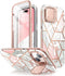 i-Blason Slim Full-Body Protective Case for iPhone 15/14/13 (6.1'') - Marble Pink, MagSafe Compatible, with Camera
