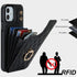 Folosu 12 12 360Rotation 6.1 Inch Compatible with iPhone iPhone Pro Case Wallet with Card Holder, Finger Ring Holder