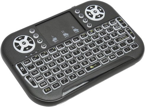 Mini Bluetooth Keyboard with Touchpad, Portable 2.4GHz RF Multi Touch Rechargeable Handheld Controller for PC, Tablet,