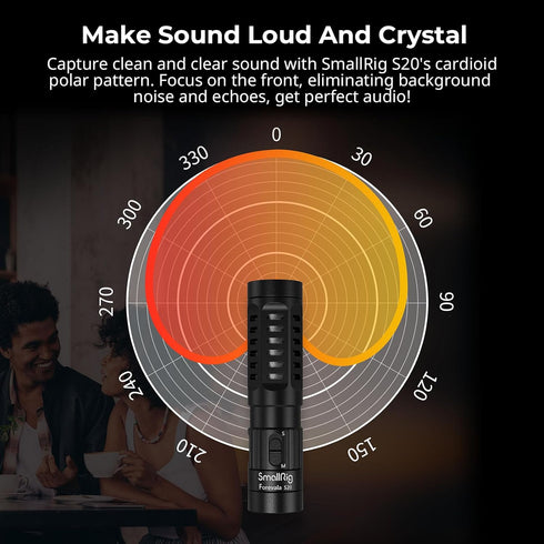 SMALLRIG Shotgun Mic for Camera, Video Microphone for DSLR & iPhone, with Shock Mount, Deadcat Windscreen for Vlogging