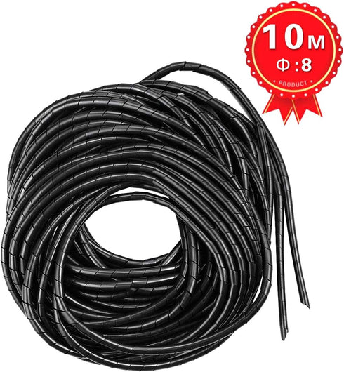 33FT XHF 5/16" Spiral Cable Wrap, 8mm Cord Organizer Sleeve for Computer Electrical Wires