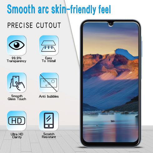 Slanku [3 Pack Screen Protector for Samsung Galaxy A15 5G / A15 Tempered Glass, Touch Sensitivity, Bubble Free, Anti Scratch