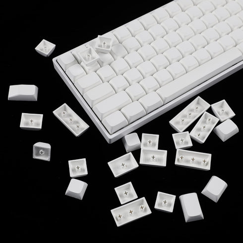 YMDK 124 Key White Blank ZDA XDA V2 PBT Keycaps for MX Keyboard 104 87 61 Melody 96 KBD75 ID80 GK64 SP84