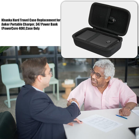 khanka Hard Travel Case for Anker 347 Power Bank (PowerCore 40K), 40,000mAh Battery Pack, Case Only (Black)