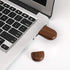 FEWINA 64GB USB3.0 64G 3.0 Oval Wood Flash Drive Box, Wooden USB Drive USB Super-Speed Thumb Drive Jump Drive Ideal