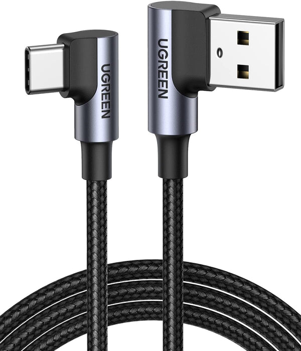 UGREEN 10FT USB to USB C Cable, 90 Degree Fast Charging for iPhone 15, Samsung Galaxy S10, Pixel 7, and more.