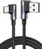 UGREEN 10FT USB to USB C Cable, 90 Degree Fast Charging for iPhone 15, Samsung Galaxy S10, Pixel 7, and more.