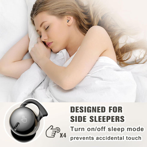 Sleeping Ear Buds for Side Sleepers, Noise Cancelling Sleep Headphones, Invisible Mini Micro Earbuds Wireless Bluetooth